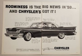 1959 Print Ad Chrysler 2-Door Cars with Golden Lion V-8 Engines - £11.95 GBP