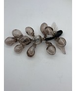 Vtg SMOKE Individually Hand Blown Glass Grapes Cluster mid-century moder... - $24.99