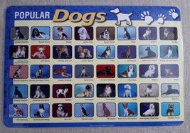 Vintage 2009 Rushkin Popular Dogs Painless Learning Placemat - $13.71