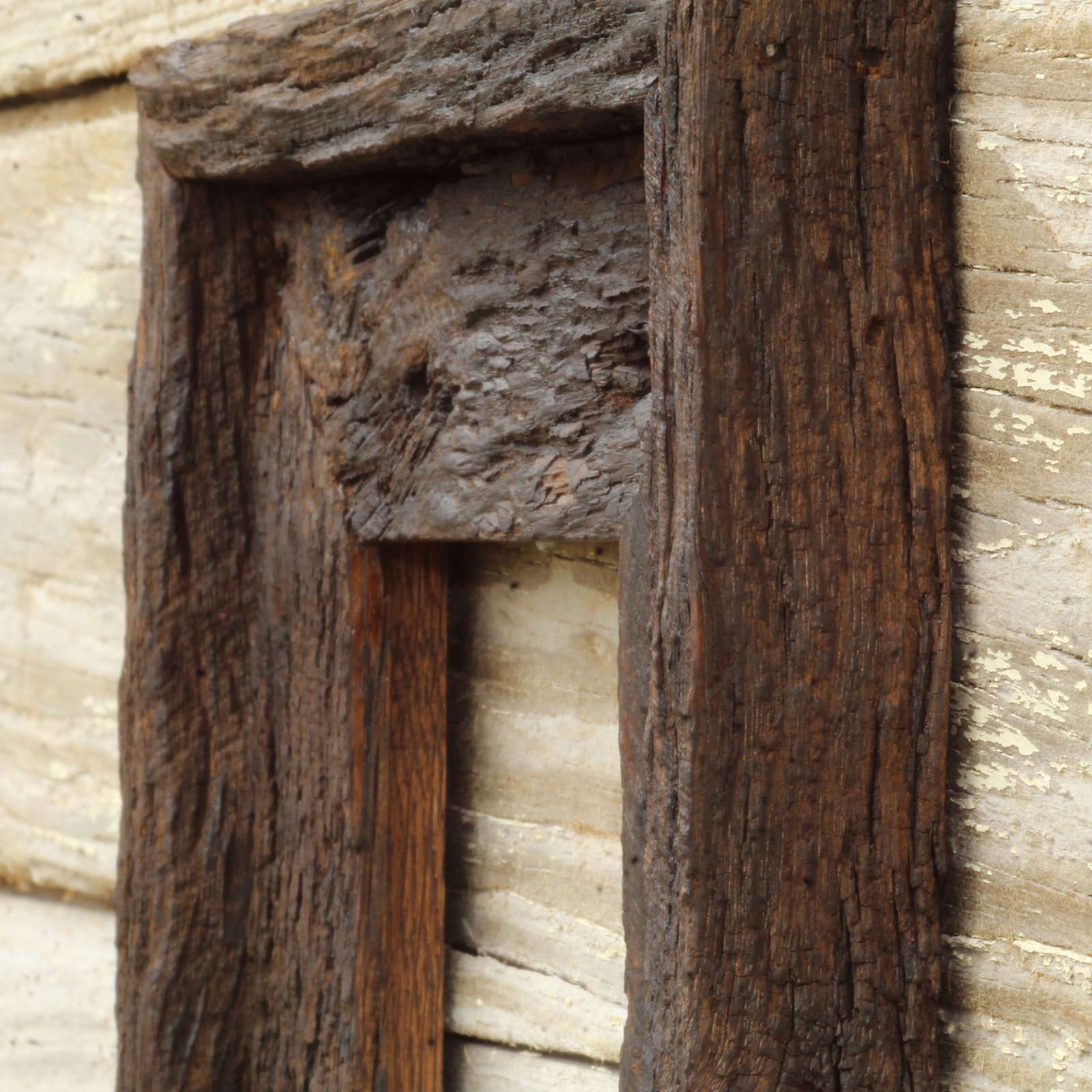 The Post & Beam Oak Walnut Stain 3.5"-(Antique Solid Oak) - Vintage Rustic Decor - $50.00