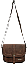 ESTALON Leather Multi-pocket Mocha Medium Women&#39;s Crossbody Sling Travel... - $31.24