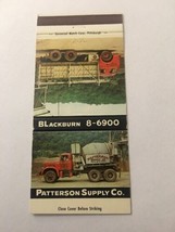 Vintage Matchbook Cover Matchcover Patterson Supply Co Monongathela PA - £2.96 GBP