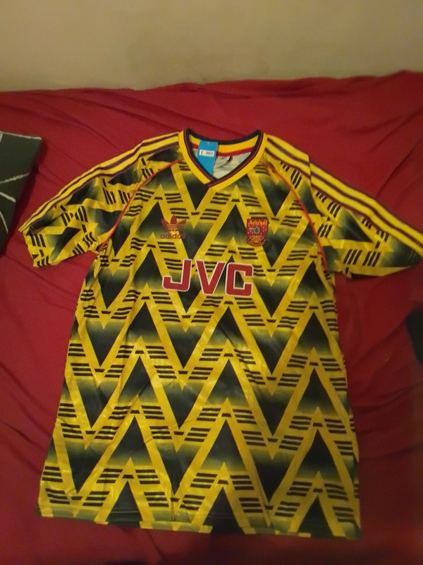 New Arsenal bruised banana retro away shirt Jersey large 1991 1992 1993 ... - $55.00
