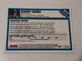 Danny Rams Minnesota Twins 2007 Bowman Chrome Autograph Card #BDPP32 READ DESCR - £3.88 GBP