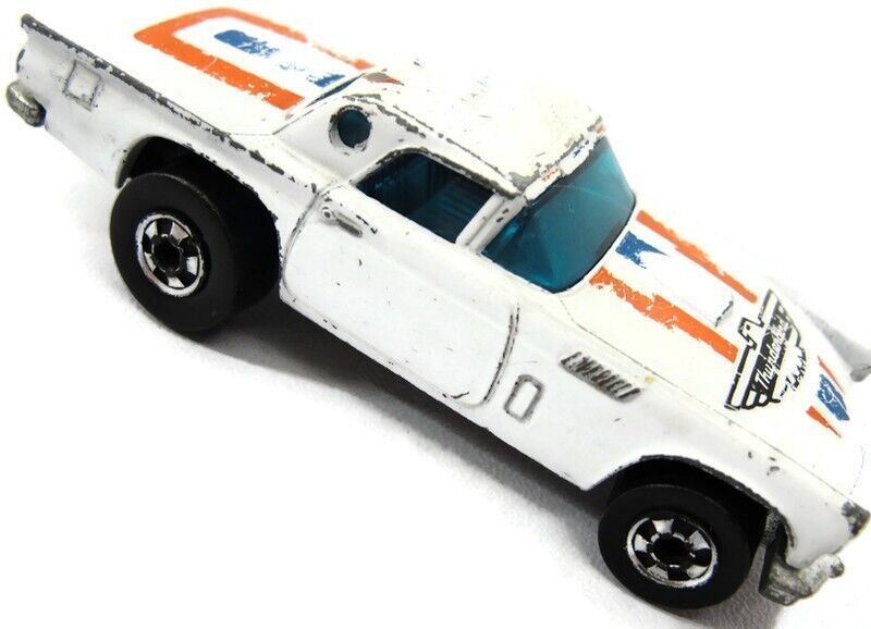 VTG 1977 Mattel Hot Wheels '57 T-Bird Thunderbird White Stripes Diecast Car HB21 - $19.79