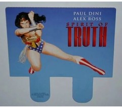 2001 Alex Ross Wonder Woman 10&quot; Spirit of Truth promo shelf card sign: DC Comics - £17.40 GBP