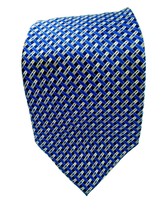 Van Heusen Blue Royal Geometric Weave Pattern 60&quot; x 4&quot; 100% Silk Necktie - £6.04 GBP