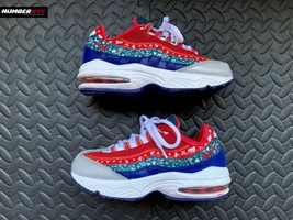 Nike Air Max 95 Ugly Christmas Sweater Shoes Kids Size 13C Red Green CT1594-100 - £47.47 GBP