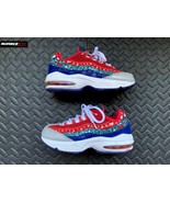 Nike Air Max 95 Ugly Christmas Sweater Shoes Kids Size 13C Red Green CT1... - £46.65 GBP