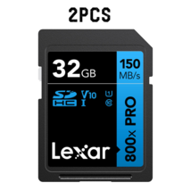 2x-Lexar 32GB High-Performance 800x PRO 150MB/s Speed UHS-I SDXC Memory Card-NEW - £13.43 GBP