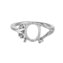 925 Sterling Silver 9x11 mm Oval Semi Mount Ring Setting Engagement Ring Mounts - £24.52 GBP
