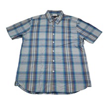 Volcom Shirt Mens S Blue Plaid Modern Fit Short Sleeve Button Up Casual - £13.97 GBP