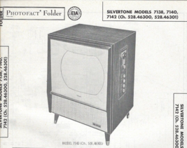 1958 SILVERTONE 7138 7140 7142 TELEVISION Tv Photofact MANUAL 528.46300 ... - $10.88