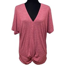 Juicy Couture Heathered Red Bunch Twist Front Shirt Size Small - £15.21 GBP