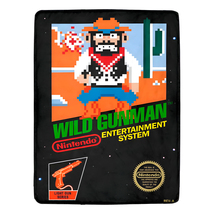 Wild Gunman NES Box Retro Video Game By Nintendo Fleece Blanket  - £35.37 GBP+