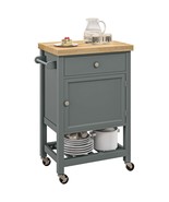 HOMCOM Rolling Kitchen Island with Storage - $235.54 CAD