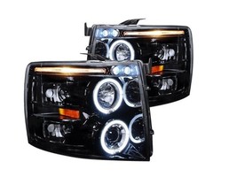 Spec-D® - Dual Halo Projector Headlights for Chevy Silverado 2500/Silver... - $140.25