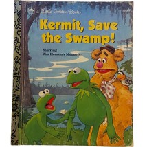 Little Golden Book Kermit Save The Swamp Jim Henson Muppet 1992 Hardcover - £6.29 GBP