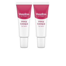 2X Vaseline Lip Therapy Rosy Tinted Lip Balm Moisturizing Soft Pink Color 10 G - $32.51