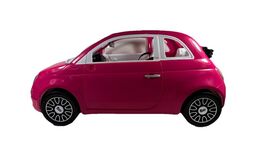 Barbie Fiat 500 Pink Convertible Car Seats 4 Opening Doors Rare Sports V... - $13.50