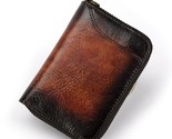 E leather solid zipper vintage credit card holder business card holder wallet card thumb155 crop