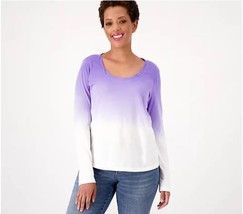 Candace Cameron Bure The Ocean Dipped Tee (Ultra Violet, M) A473684 - £11.88 GBP