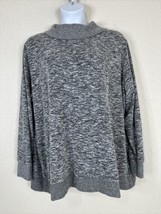 Cato Womens Plus Size 26/28W (3X) Gray Cowl Neck Knit Shirt Long Sleeve - £11.53 GBP
