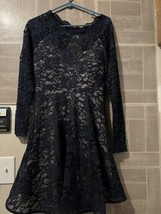 Formal Dress Sequin Hearts Size 9 Juniors Formal Navy Blue - £12.06 GBP