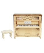 Dollhouse Miniature - Dollhouse Miniature Upright Piano with Bench - 1:1... - £35.23 GBP