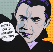 Bat Love 2 Lowbrow Art Canvas Giclee Print Mike Bell 5 Sizes Urban Comic Dracula - £58.73 GBP+