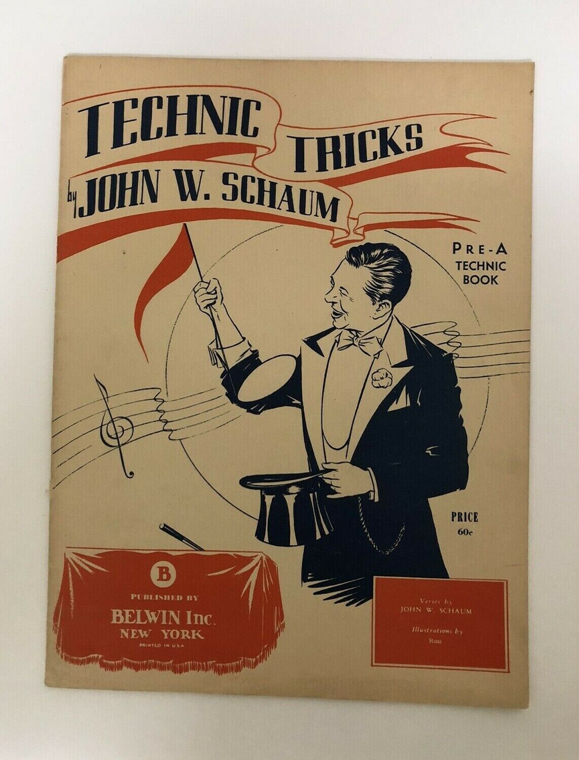 Primary image for Technic Tricks Pre-A Book  1949 by John W. Schaum - Belwin Inc. New York, U.S.A.