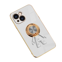 Anymob iPhone White Astronaut Magnetic Bracket Phone Case Plating Shell - £22.67 GBP