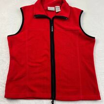 Vintage Basic Editions Fleece Vest Men&#39;s XL Full Zip Outdoor Red - $26.35 CAD