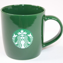 Starbucks 2020 Holiday Dark Solid Green Mermaid Logo Coffee Mug  12 oz Tea Cup - £8.96 GBP