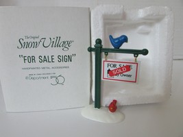 DEPT 56 51667 FOR SALE SIGN METAL ACCESSORY SNOW VILLAGE FOR SALE BY OWN... - $168.44 MXN