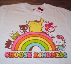 Sanrio HELLO KITTY Choose Kindness T-Shirt MENS MEDIUM NEW w/ TAG POMPOM... - £15.24 GBP