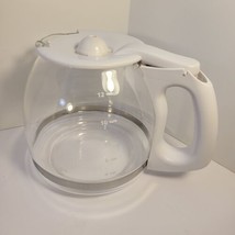 Mr Coffee 12 Cup Carafe Glass Replacement Decanter Pot White Handle Lid - £9.45 GBP