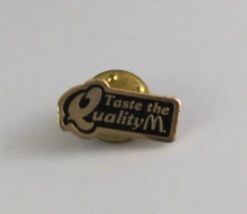 Vintage Taste The Quality McDonald&#39;s Employee Lapel Hat Pin - £5.81 GBP