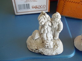 ODD Vintage Handmade Ceramic Boy at Birdhouse Figurine - $289.75 MXN