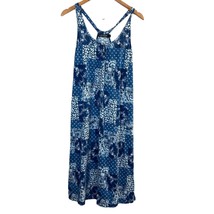 Lauren Ralph Lauren Dress Small Blue Floral Midi Side Slits Sleeveless Summer S - £23.58 GBP