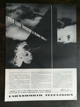 Vintage 1942 Farnsworth Television Full Page Original Ad 721 - $6.64