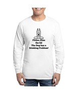 DOBERMAN TOILET DRINKING PROBLEM Men&#39;s Long Sleeve T-Shirt - $54.70 CAD