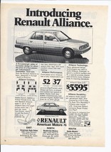 80&#39;s Renault Print Ad Automobile Car Alliance 8.5&quot; x 11&quot; - £14.51 GBP