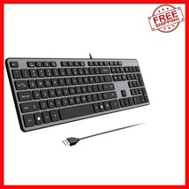 Ultra-Slim Wired USB Keyboard with 105 Silent Keys for Comfortable Typin... - $1,021.83 MXN