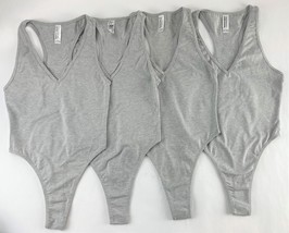4 Pack Women&#39;s Bodysuits Cotton Spandex Halter Thong by American Apparel... - $9.99