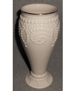 LENOX Porcelain EMBOSSED BEADED 5&quot; tall VASE Made in USA - $24.74