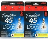 2 Packages Freedom 45 Spot On For Large Dogs 33 To 66 Lbs Topical 6 Mont... - $32.99
