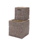 Bubbling Tiered Stone Fountain 22&quot;H - $404.06 CAD
