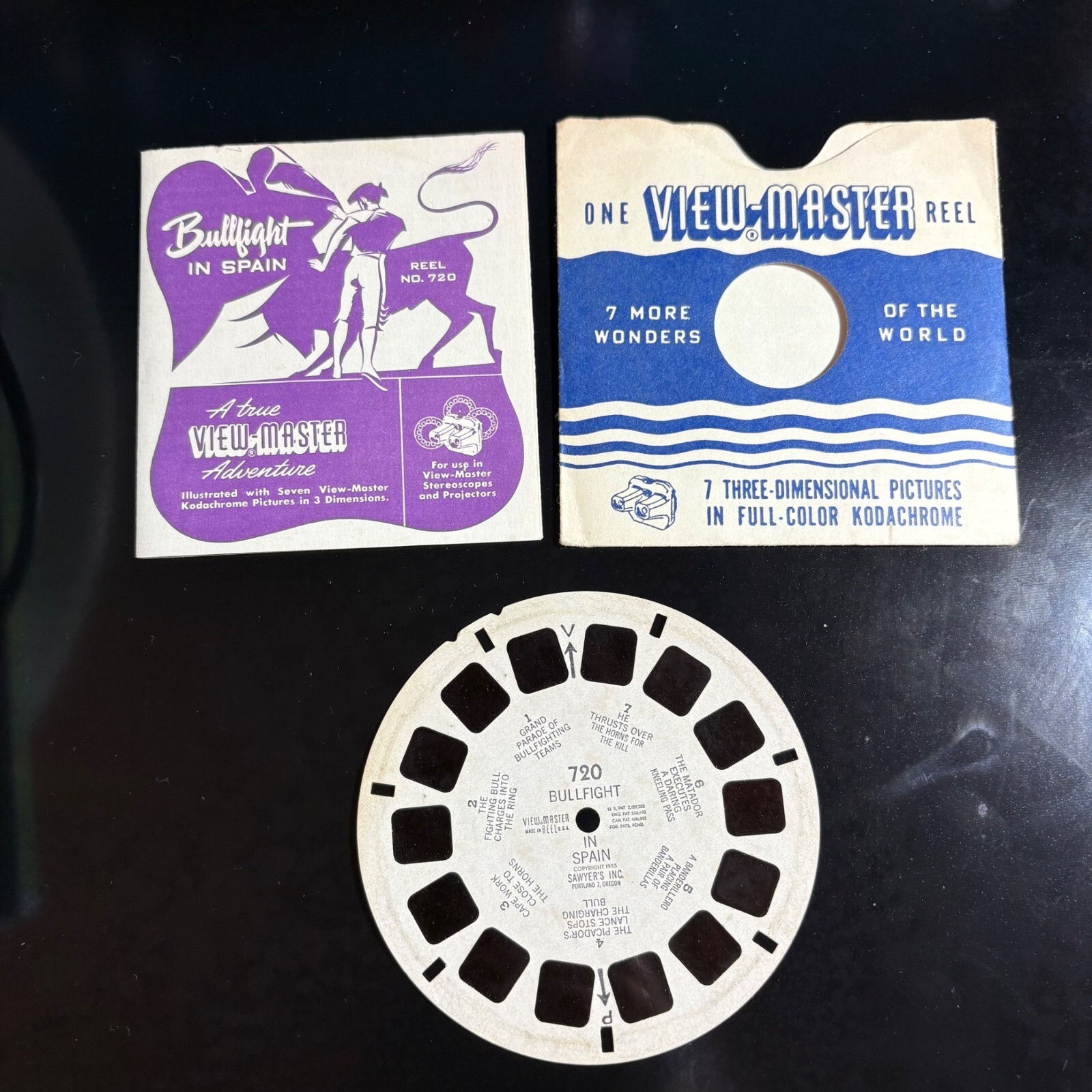 Vintage View-Master Reel No. 720 Bullfight In Spain 1953 3D Kodachrome S... - $5.76