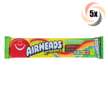 5x Packs Airheads Xtremes Rainbow Berry Sweet & Sour Candy Ropes | 2oz - $14.66
